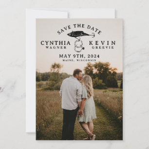 Rustikale Anglerrennen Hochzeit retten Datum Save The Date