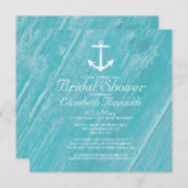 Rustikale Anker-Brautparty-Einladungen Einladung (Vorne/Hinten)