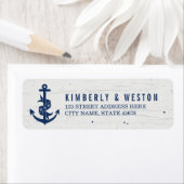 Rustikale Anker-Monogramm-Rücksende-Adressetikette (Insitu)
