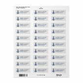 Rustikale Anker-Monogramm-Rücksende-Adressetikette (Vorne)