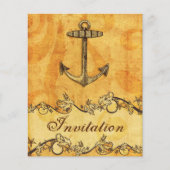 Rustikale Ankerhochzeit - Einladung (Vorderseite)