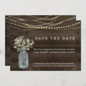 Rustikale Ankündigung Datum freihalten (Vorne/Hinten)