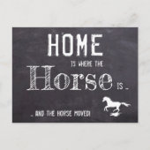 Rustikale Ankündigung über den Transport von Pferd Postkarte (Vorderseite)