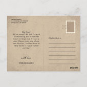 Rustikale Ankündigung über die neue Adresse Postkarte (Rückseite)
