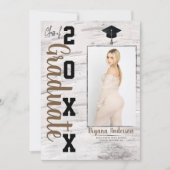 Rustikale Ankündigung von White Birch Abschluss Fo (Vorderseite)