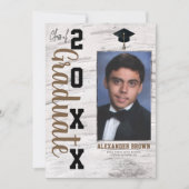 Rustikale Ankündigung von White Birch Abschluss Fo (Vorderseite)