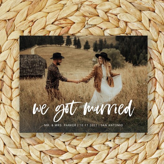 Rustikale Ankündigung zur Lässigen Foto-Erweiterun Postkarte