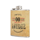 Rustikale Antike 00. Geburtstag Flachmann (Links)