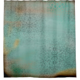 Rustikale antike Bauernhaus Stil Aquamarine Imitat Duschvorhang