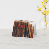 Rustikale Antike bucht Bibliotheks-Regal-freien Karte (Gelbe Blume)