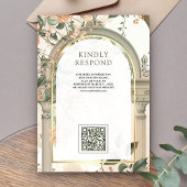 Rustikale antike Mughal Arch florale muslimische H Einladung