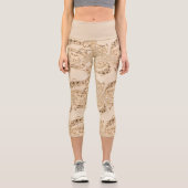 Rustikale antike Musikszene Capri Leggings (Vorderseite)