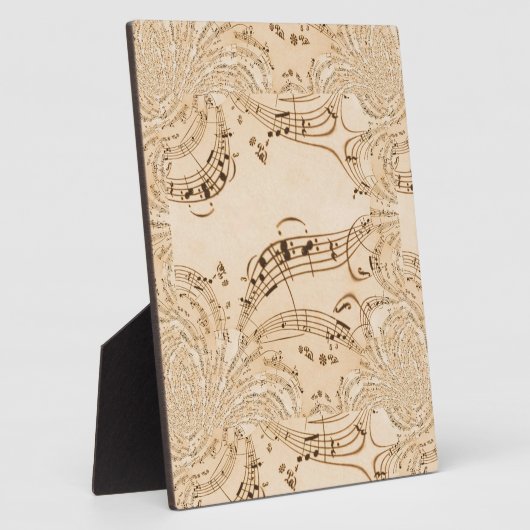 Rustikale antike Musikszene Fotoplatte (Seite)