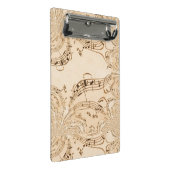 Rustikale antike Musikszene Mini Klemmbrett (Schrägansicht)