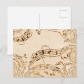 Rustikale antike Musikszene Postkarte (Vorne/Hinten)