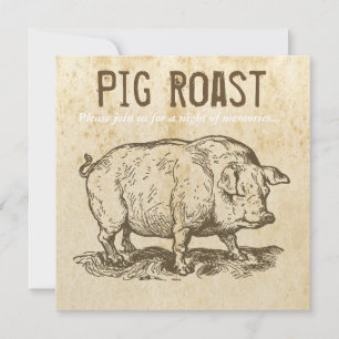 Rustikale antike Schweinereien - Einladungen