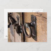 Rustikale antike Türhülle und -riegel Postkarte (Vorne/Hinten)