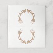 Rustikale Antler Hochzeitsgefaltete Platzkarten (Außenseite Aufgefaltet)