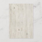 Rustikale Antler Light Wood Details Umschließkarte Begleitkarte (Rückseite)