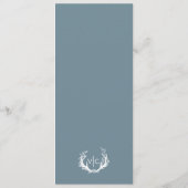 Rustikale Antler mit Blumenreath | Hochzeit Programm (Rückseite)