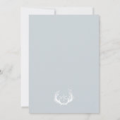 Rustikale Antler mit Blumenreath | Hochzeitsmenü Dankeskarte (Rückseite)