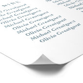 Rustikale Antler mit Blumenreath | Sitzdiagramm Poster (Ecke)