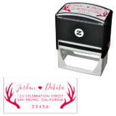 Rustikale Antler & Niedliche Rücksendeadresse für  Permastempel (Beispiel)