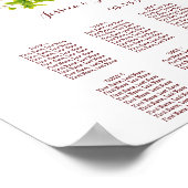 Rustikale Antler & Wildblumen Hochzeit Poster (Ecke)
