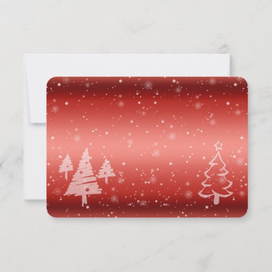 Rustikale Antler Winter Wedding UAWG Einladung (Rückseite)