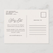 Rustikale Antlers Skript marokkanisch bordeauxrote Ankündigungspostkarte (Rückseite)