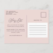 Rustikale Antlers Skript marokkanisch bordeauxrote Ankündigungspostkarte (Rückseite)