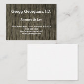 Rustikale Anwaltskarte Visitenkarte (Vorne/Hinten)