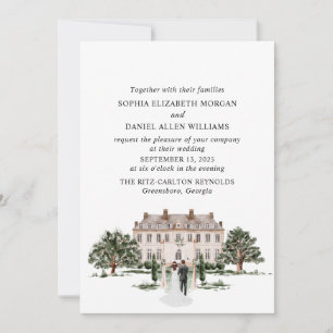 Rustikale Anwesen Hochzeit Einladung