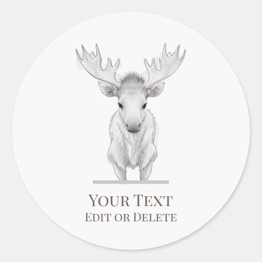 *~* Rustikale AP49 Niedlicher Cartoon Kindermädche Runder Aufkleber (Vorderseite)