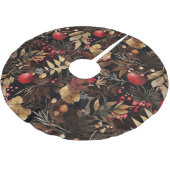 Rustikale Apfelblütenlandschaft Polyester Weihnachtsbaumdecke (Schrägansicht)