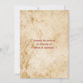 Rustikale, apfelförmige Blätter fallen Einladungen (Rückseite)