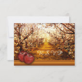 Rustikale Apple Orchard Hochzeit RSVP Einladung (Vorderseite)