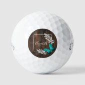 Rustikale Aquamarin Butterfly Golf Balls Golfball (Vorderseite)