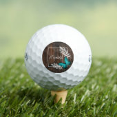Rustikale Aquamarin Butterfly Golf Balls Golfball (Insitu T-Shirt)