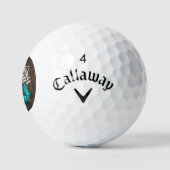 Rustikale Aquamarin Butterfly Golf Balls Golfball (Logo)