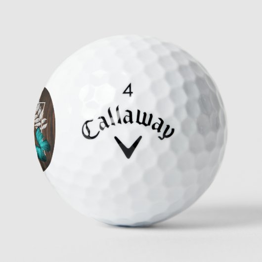 Rustikale Aquamarin Butterfly Golf Balls Golfball (Logo)