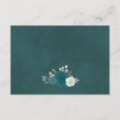 Rustikale Aquamarine Boho Blues Hochzeit wünschend Begleitkarte (Rückseite)