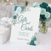 Rustikale Aquamarine Boho Chic Blumengeschenke & C Sockelschild