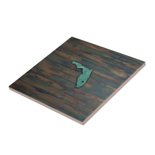 Rustikale Aquamarine Florida-Form Fliese (Seite)