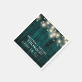 Rustikale Aquamarine Holzsäge Neapel Serviette (Ecke)