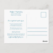 Rustikale Aquamarine Holzsonnenblume verändern das Postkarte (Rückseite)