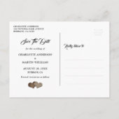 Rustikale Aquamarine Mason Jar Wedding speichern d Ankündigungspostkarte (Rückseite)