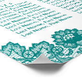 Rustikale Aquamarine Sonnenblume Hochzeitskarte 8 Poster (Ecke)