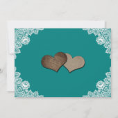 Rustikale Aquamarine Sonnenblumenhochzeit Save The Date (Rückseite)