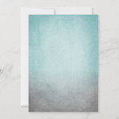 Rustikale Aquamarine und Bohemische Hochzeitseinla Einladung (Rückseite)